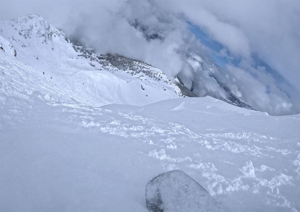 A POV view of snowboarding in Whistler using the YES. Sender XTRM snowboard.