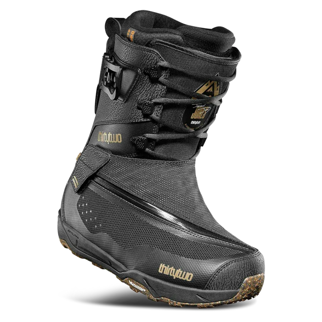 A studio shot of the Jones MTB lite splitboarding boots by Thirtytwo