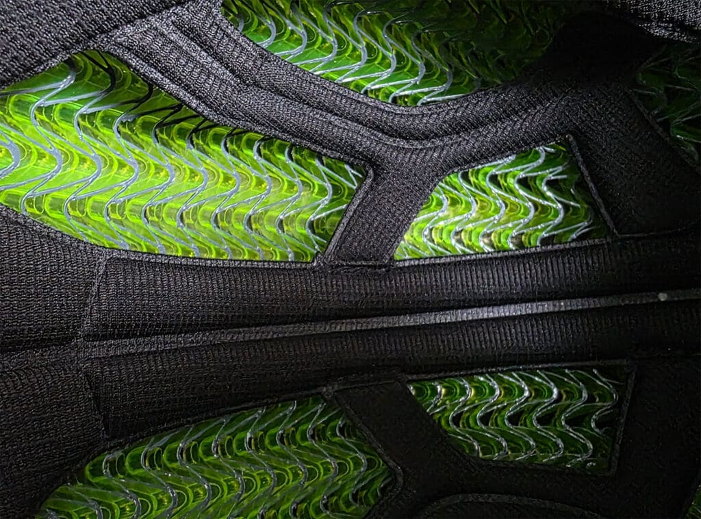 a close up image of the wavecel technology on anon helmets