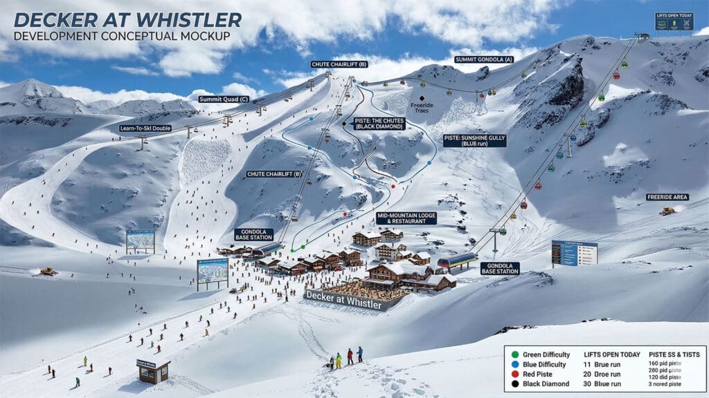 a concept drawing for an april fools joke for decker mountain