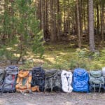 a collection of hiking backpacks that were tested for a review