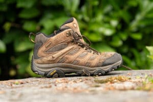 an outdoor shot of the merrell moab 3 hiking boot for display of a review