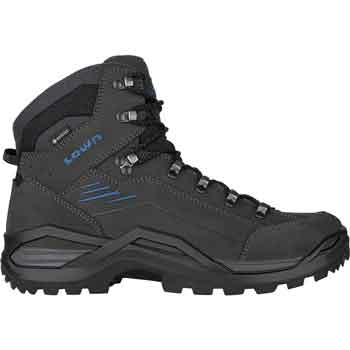 Studio photo of the Lowa Renegade Evo GTX hiking boot in navy