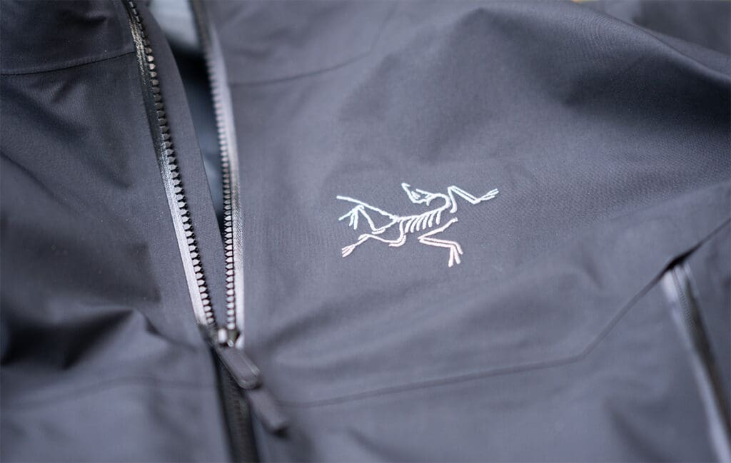a close up of the arcteryx sabre SV jacket