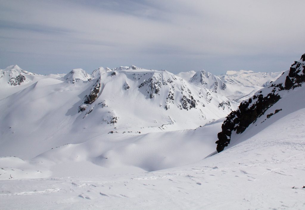 a view of Decker mountain from Spearhead col 