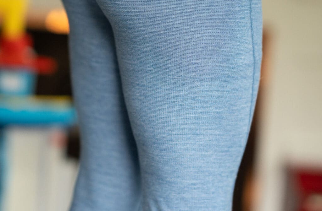 a closeup of the mammut tree wool baselayer bottoms
